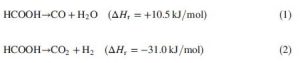 معادله واکنش آبگیری فرمیک اسید(جوهر مورچه)
