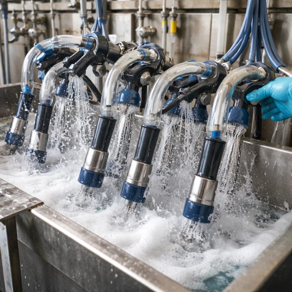 شستشو و ضدعفونی دستگاه شیردوش