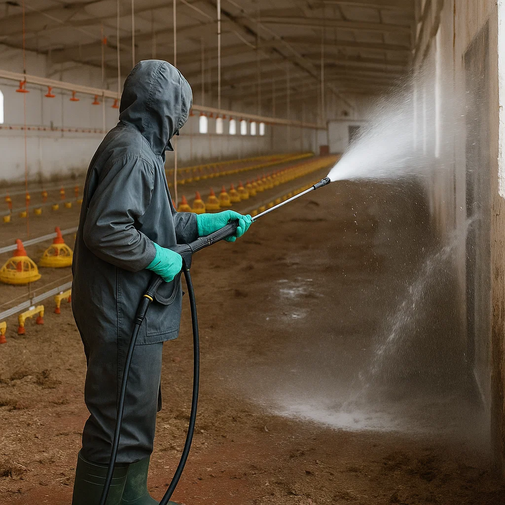 شستشو و پاکسازی دیوار مرغداری