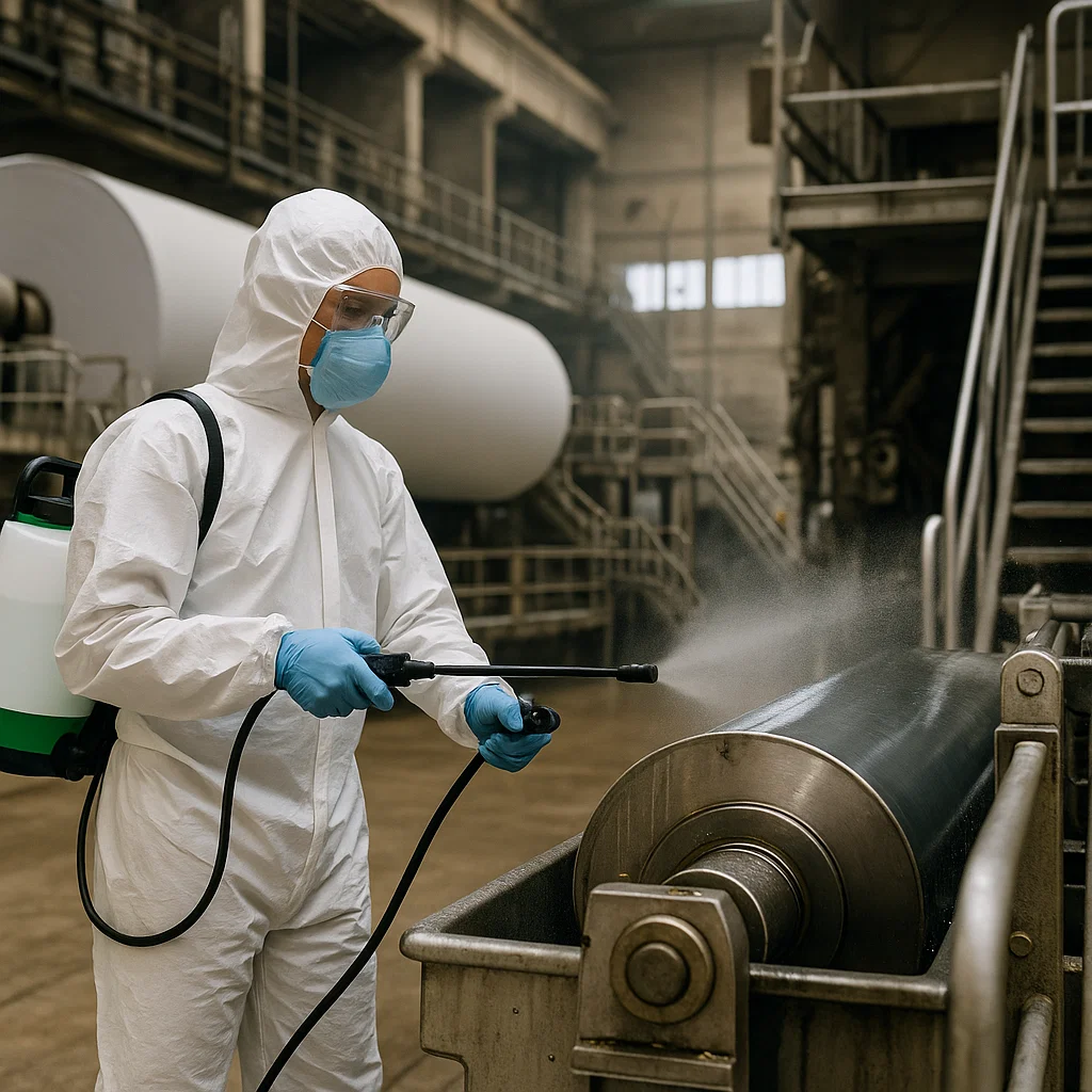 ضدعفونی در خطوط تولید و سفیدسازی کاغذ