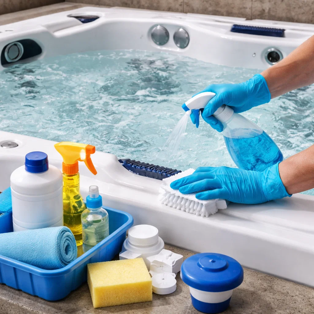 تمیز کردن آب جکوزی