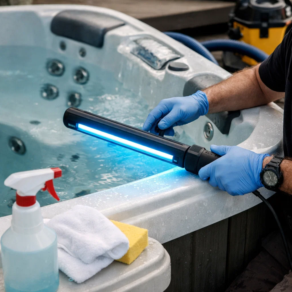 ضدعفونی جکوزی با لامپ UV