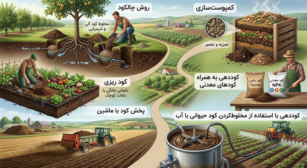 انواع روش های کوددهی
