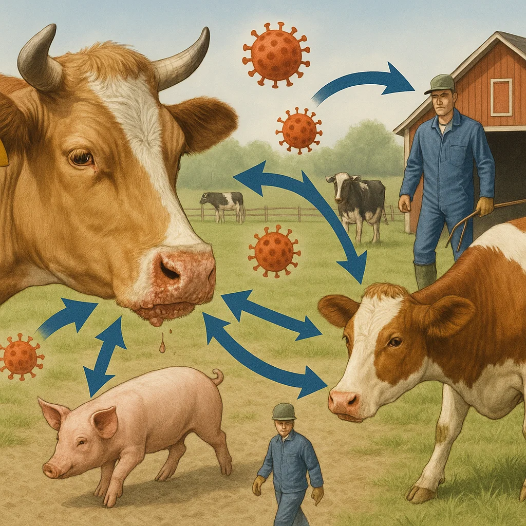 چگونه بیماری تب برفکی منتقل می شود؟