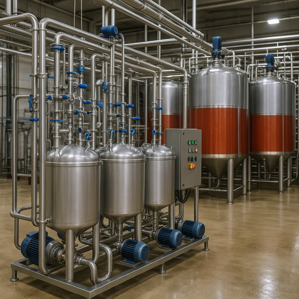 سیستم CIP در تولید نوشابه و ماشعیر