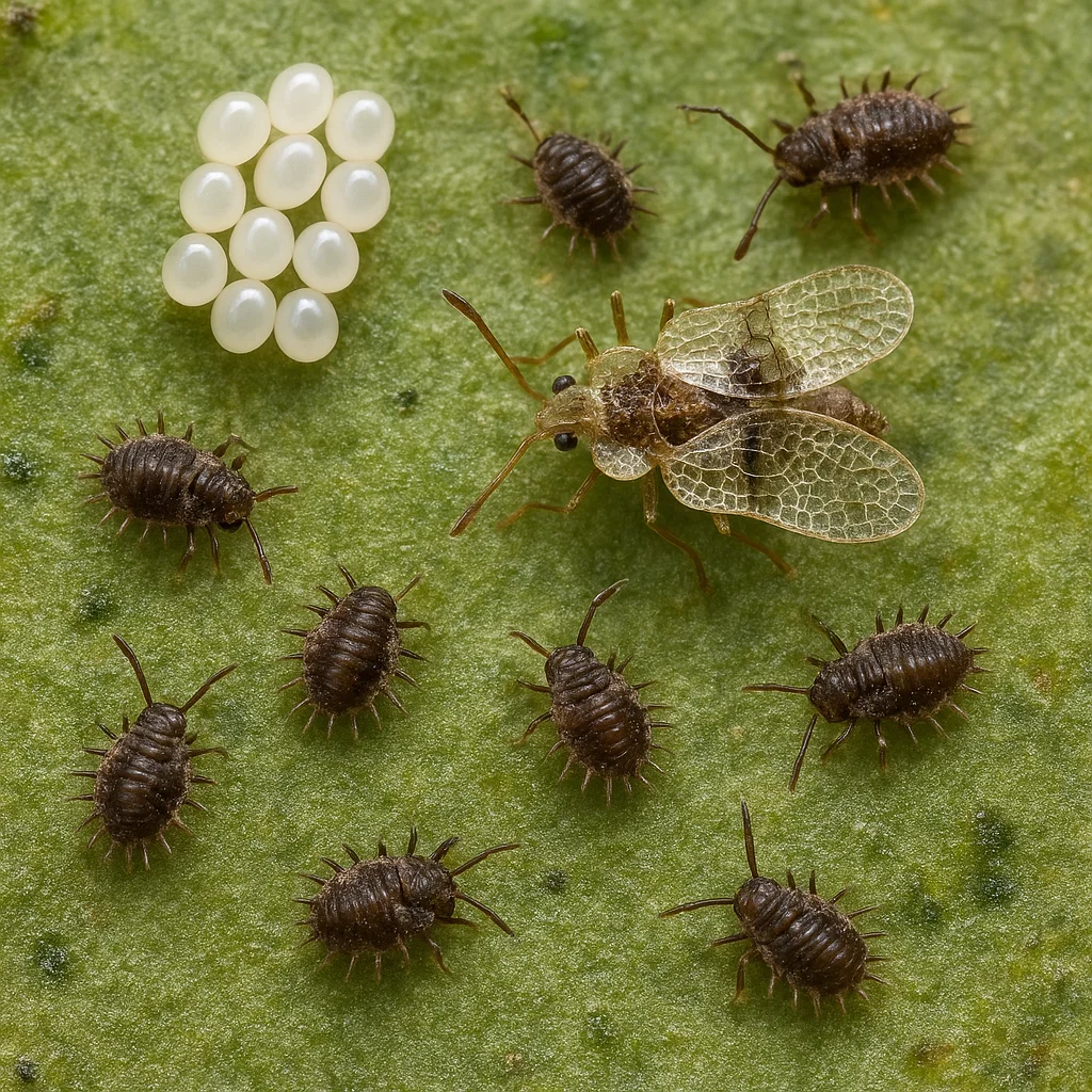 چرخه حیات آفت سنگ گلابی