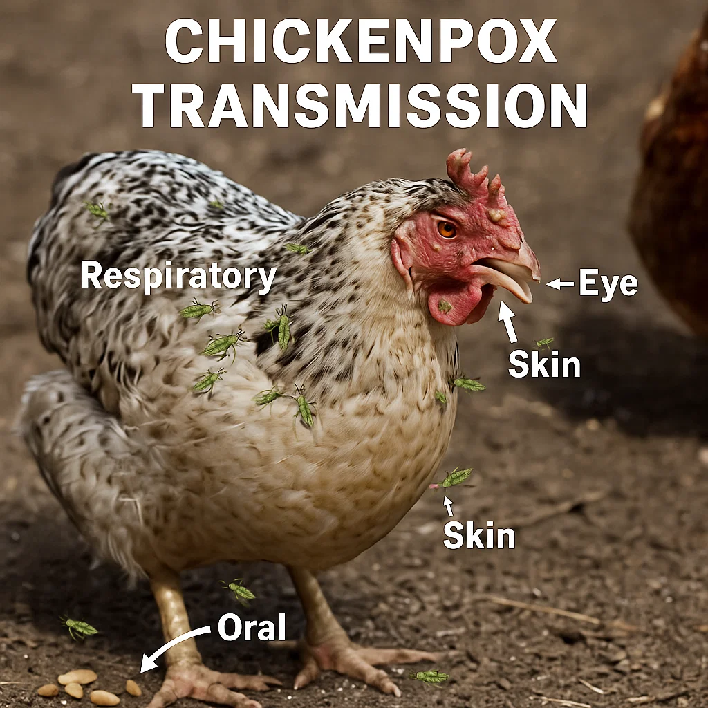 روش های انتقال بیماری آبله مرغ