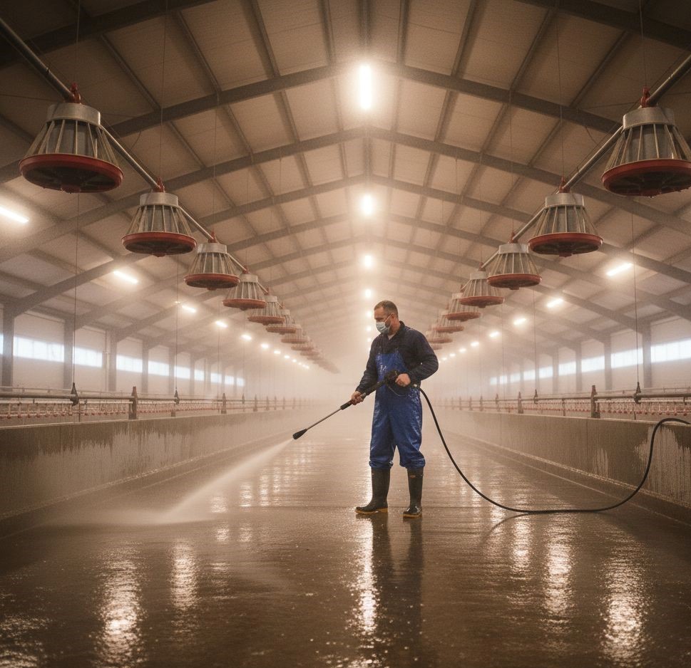 ضدعفونی سالن مرغداری برای مقابله با سوسک بستر