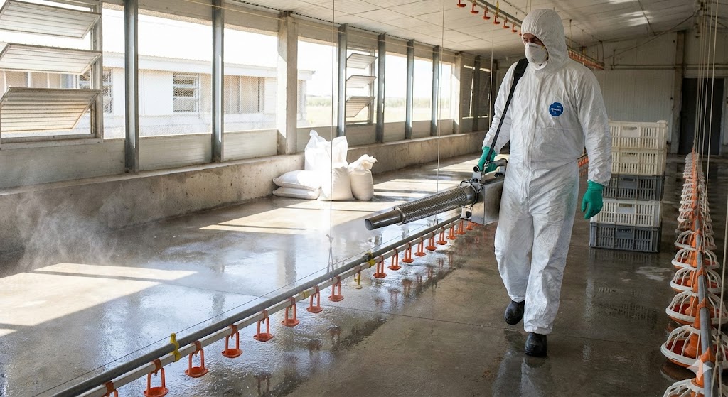 ضدعفونی سالن مرغداری برای مقابله با بیماری متابولیک ظیور