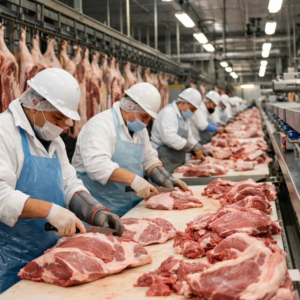 ضدعفونی خطوط برش گوشت و ضدعفونی واحد فرآوری گوشت