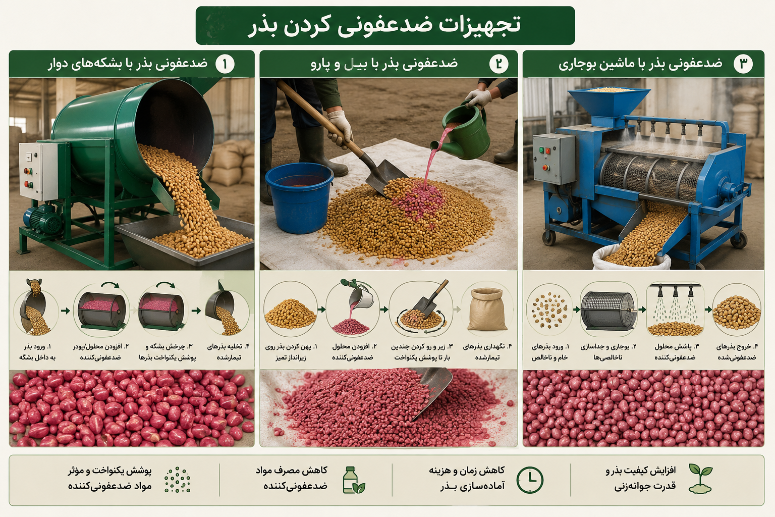 تجهیزات ضدعفونی بذر