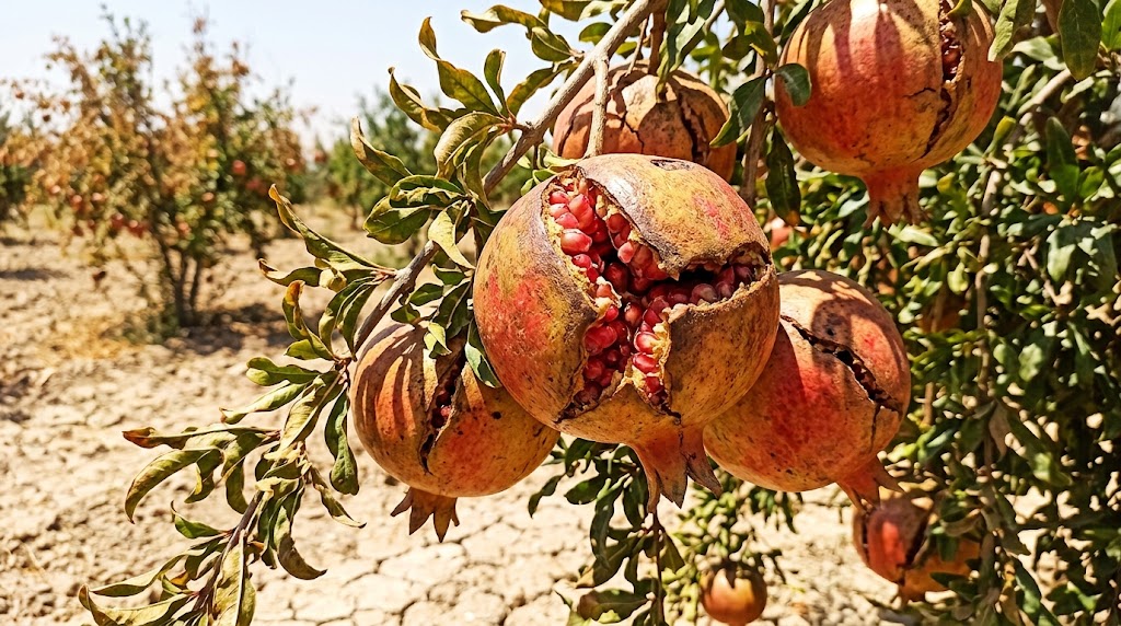 تاثیر گرما بر ترک خوردگی انار